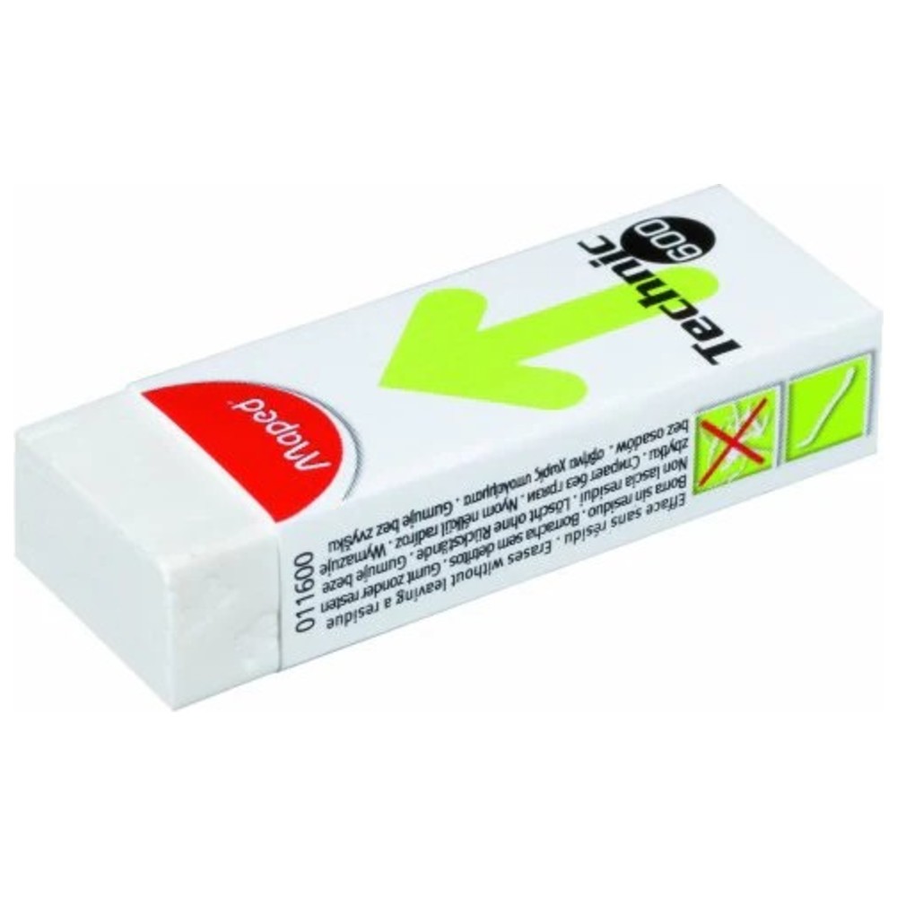 Maped - Technic 600 Erasers - White - 4 Pc Set