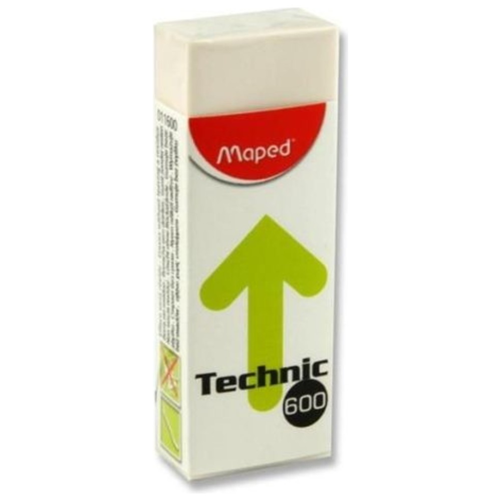 Maped - Technic 600 Erasers - White - 4 Pc Set