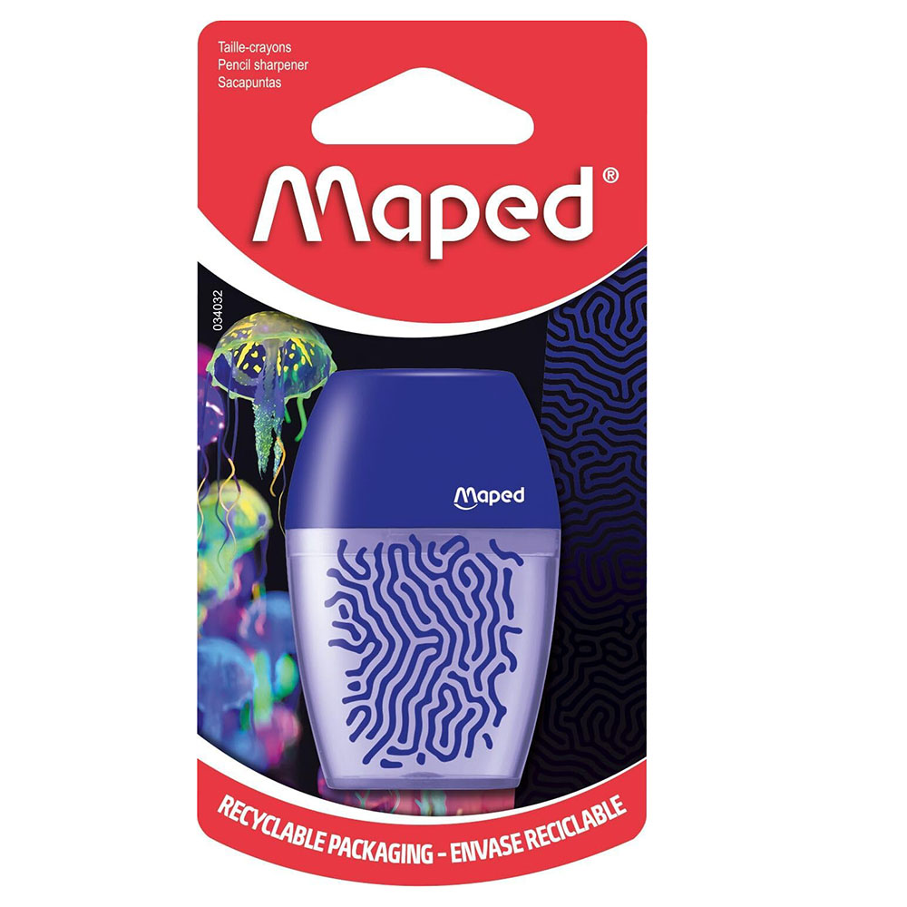 Maped - Deepsea Paradise 1-Hole Pencil Sharpener Shaker - Blue