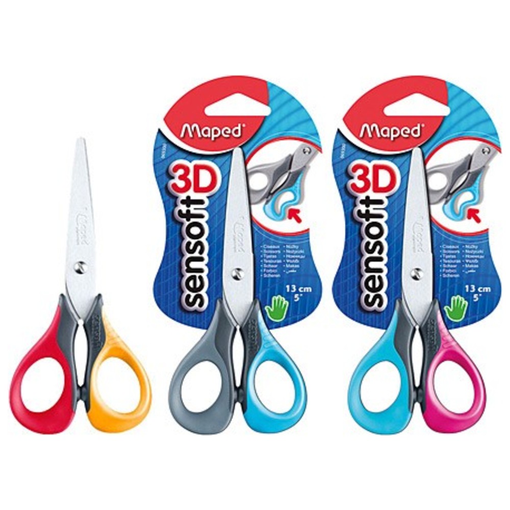 Maped - Sensoft 3D Scissors - Color May Vary - 1 Pc - 13 cm