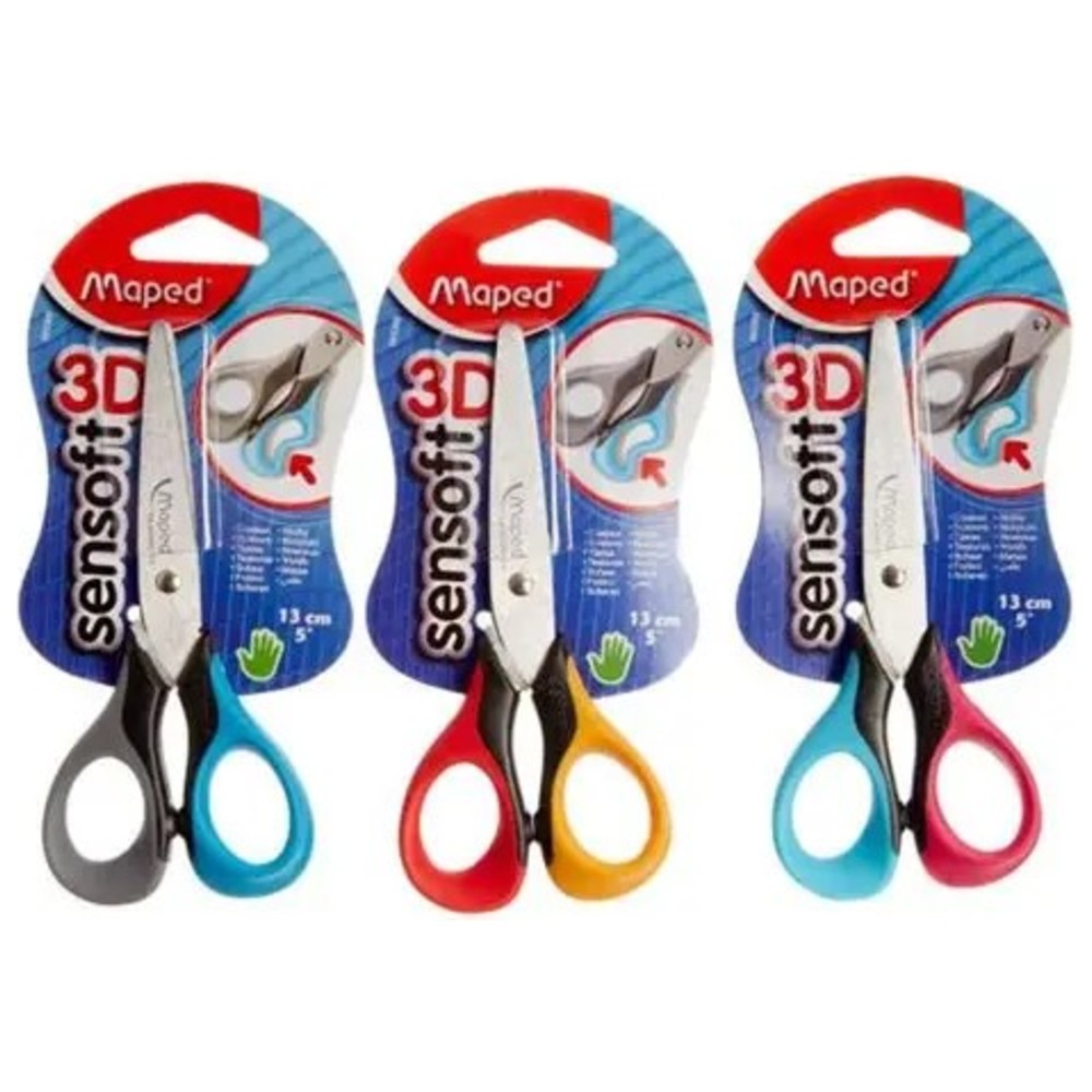 Maped - Sensoft 3D Scissors - Color May Vary - 1 Pc - 13 cm