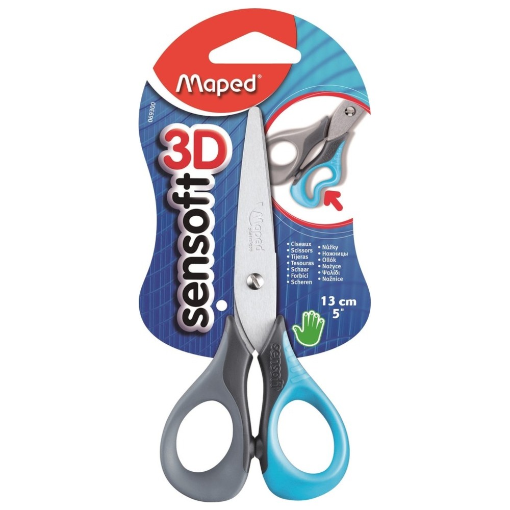 Maped - Sensoft 3D Scissors - Color May Vary - 1 Pc - 13 cm