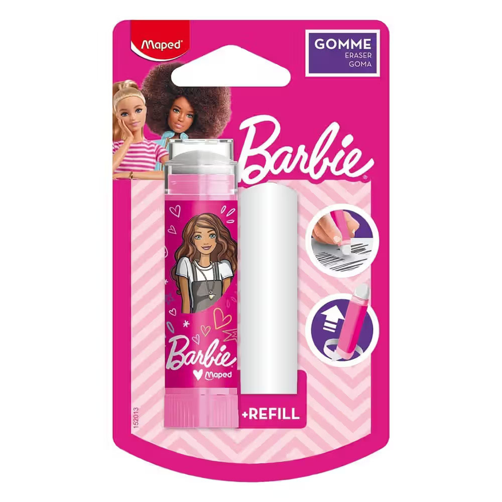 Maped - Barbie Eraser Stick - Pink