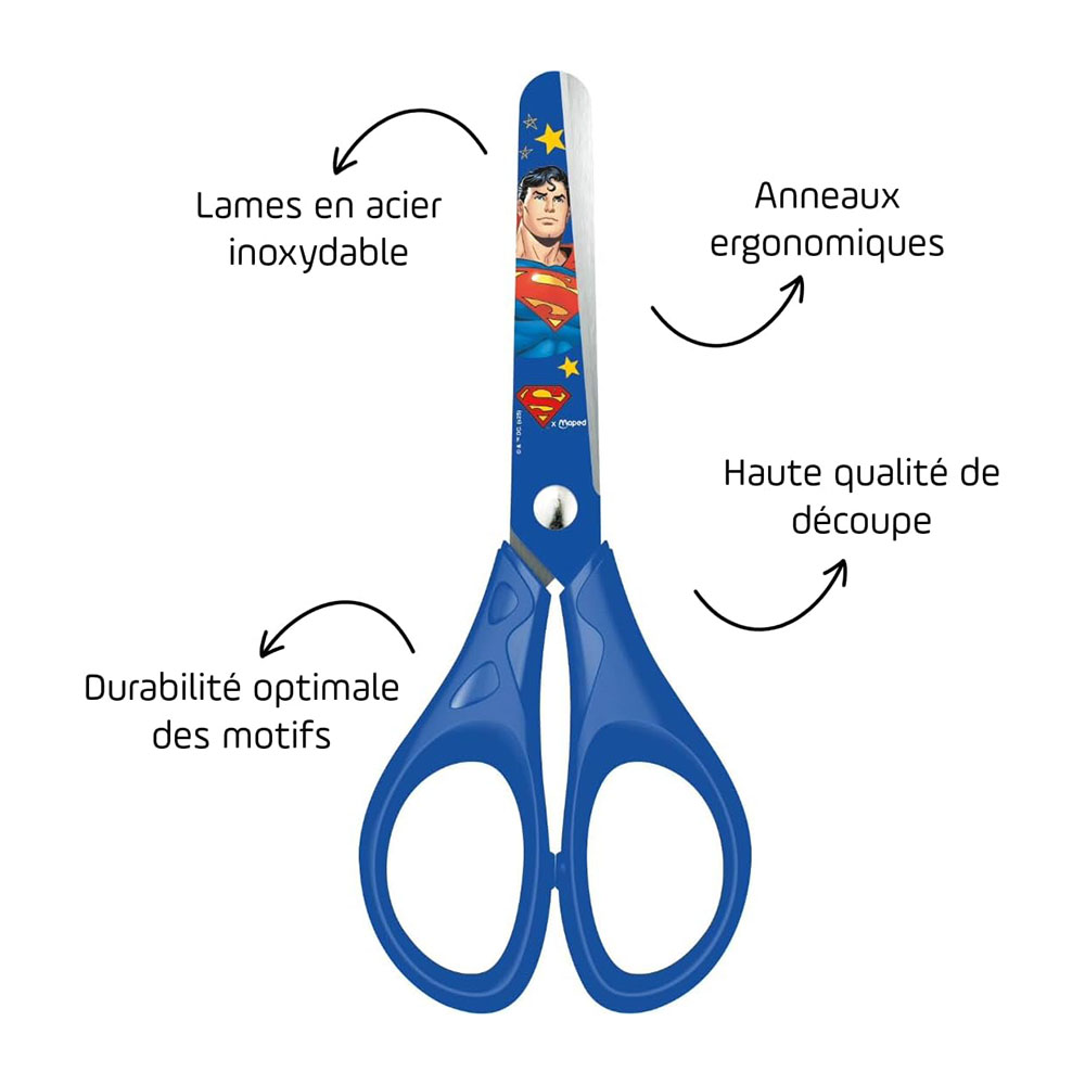 Maped - DC Superman Scissors - Blue - 13 cm