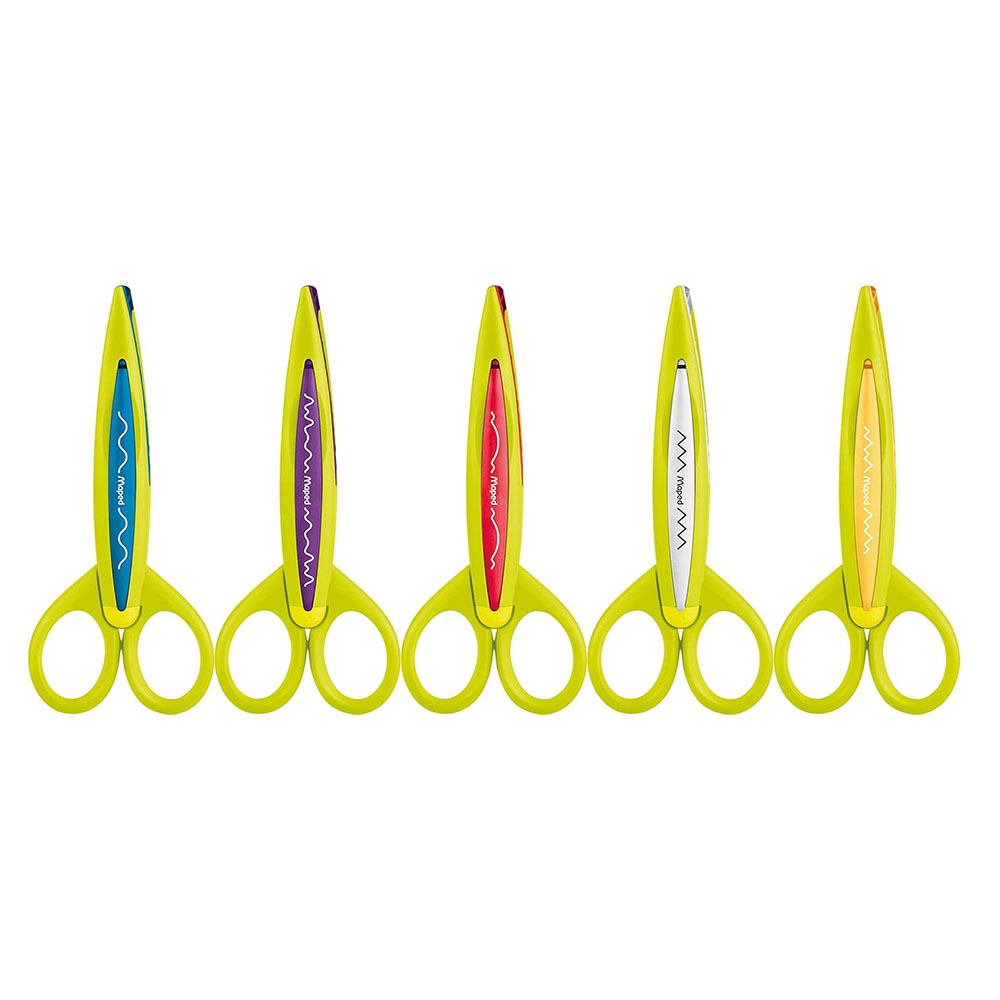 Maped - Creative Scissor With 4 Blades - Multicolor - 5 Pc Set - 13 cm