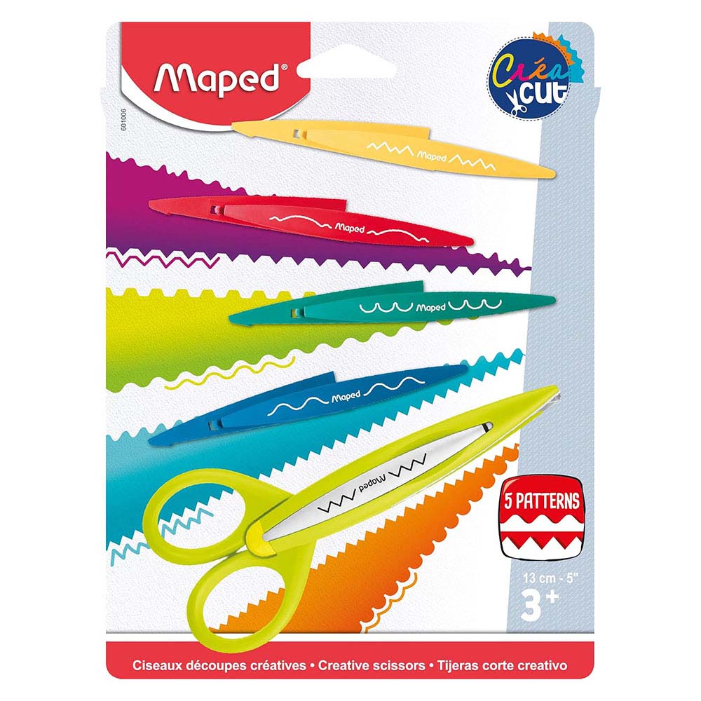 Maped - Creative Scissor With 4 Blades - Multicolor - 5 Pc Set - 13 cm