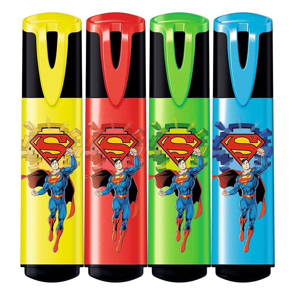 Maped - DC Superman Highlighters - Multicolor - 4 Pc Set