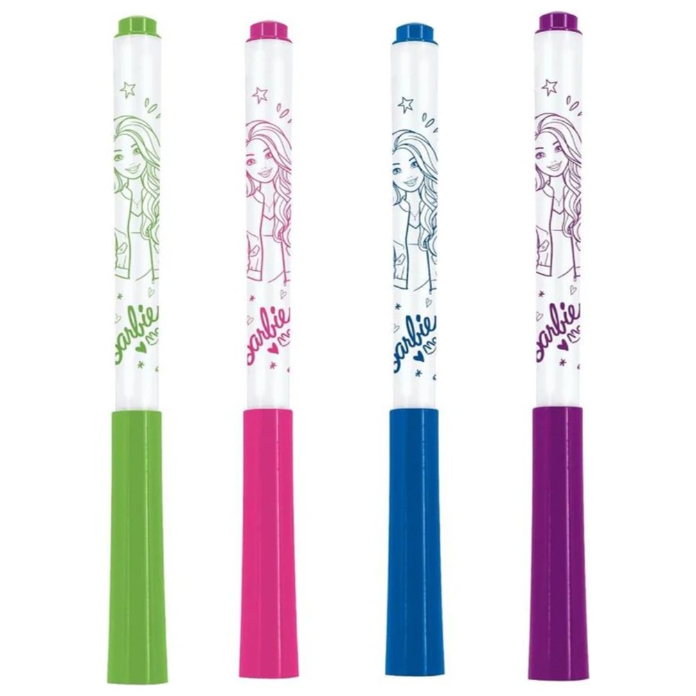 Maped - Barbie Whiteboard Markers - Multicolor - 4 Pc Set
