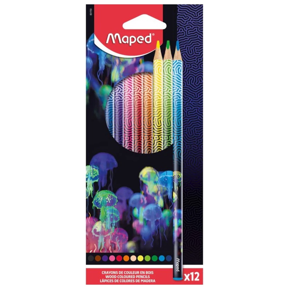 Maped - Deepsea Paradise Colour Pencils - Multicolor - 12 Pc Set