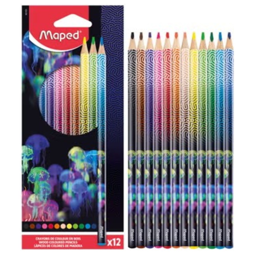 Maped - Deepsea Paradise Colour Pencils - Multicolor - 12 Pc Set
