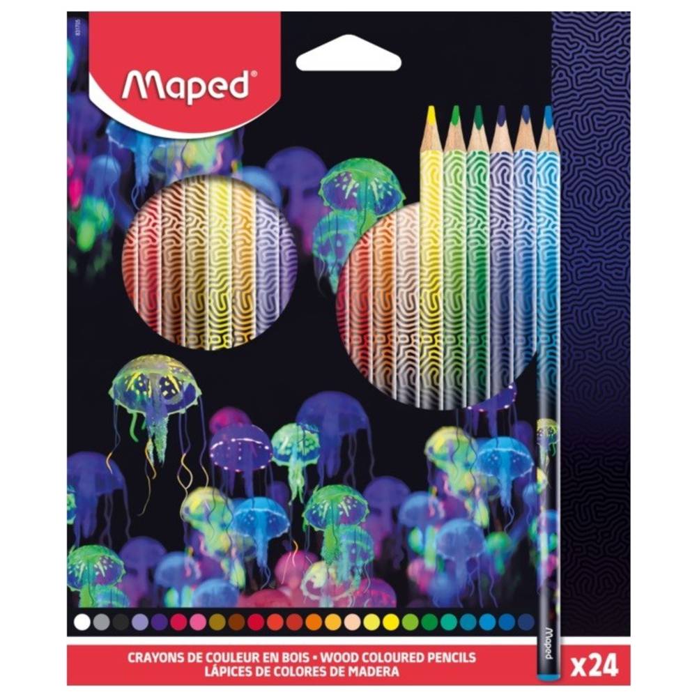 Maped - Deepsea Paradise Colour Pencils - Multicolor - 24 Pc Set