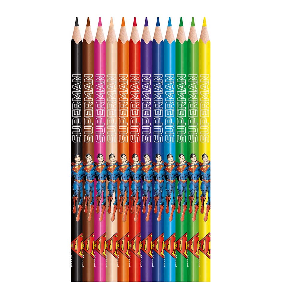 Maped - DC Superman Colour Pencils - Multicolor - 12 Pc Set