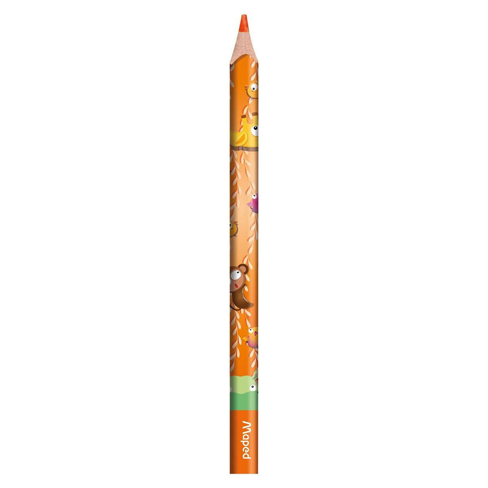 Maped - Jungle Fever Jumbo Color Pencils - Multicolor - 12 Pc Set