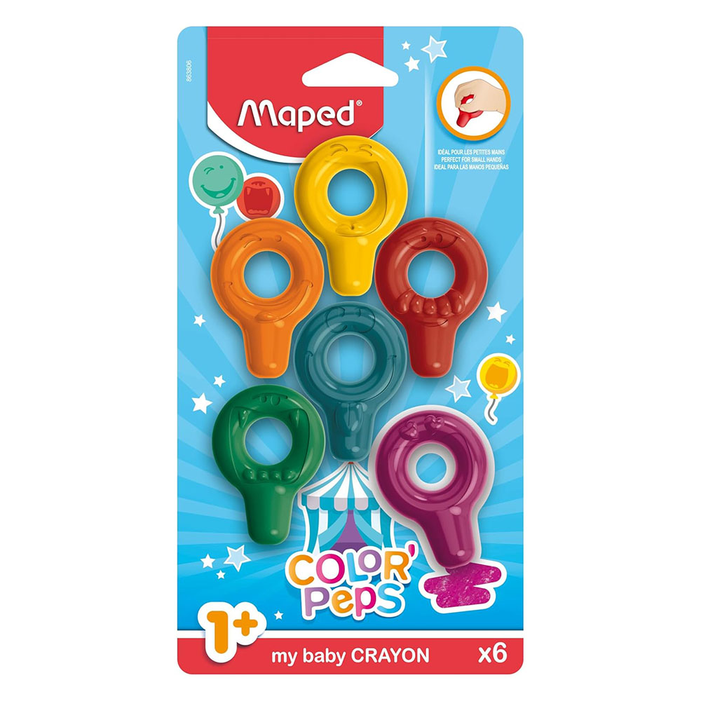 Maped - Color'Peps My Baby Crayons - Multicolor - 6 Pc Set