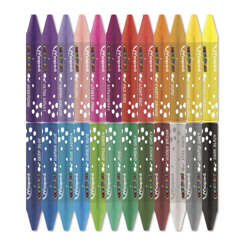 Maped - Color'Peps Oil Pastels - Multicolor - 24 Pc Set