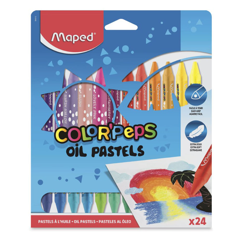 Maped - Color'Peps Oil Pastels - Multicolor - 24 Pc Set