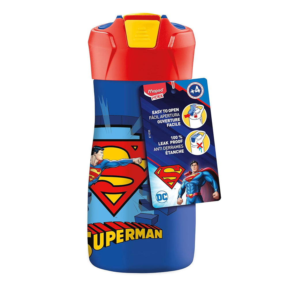 Maped - Picnik Stainless Steel Water Bottle - DC Superman - 430 ml