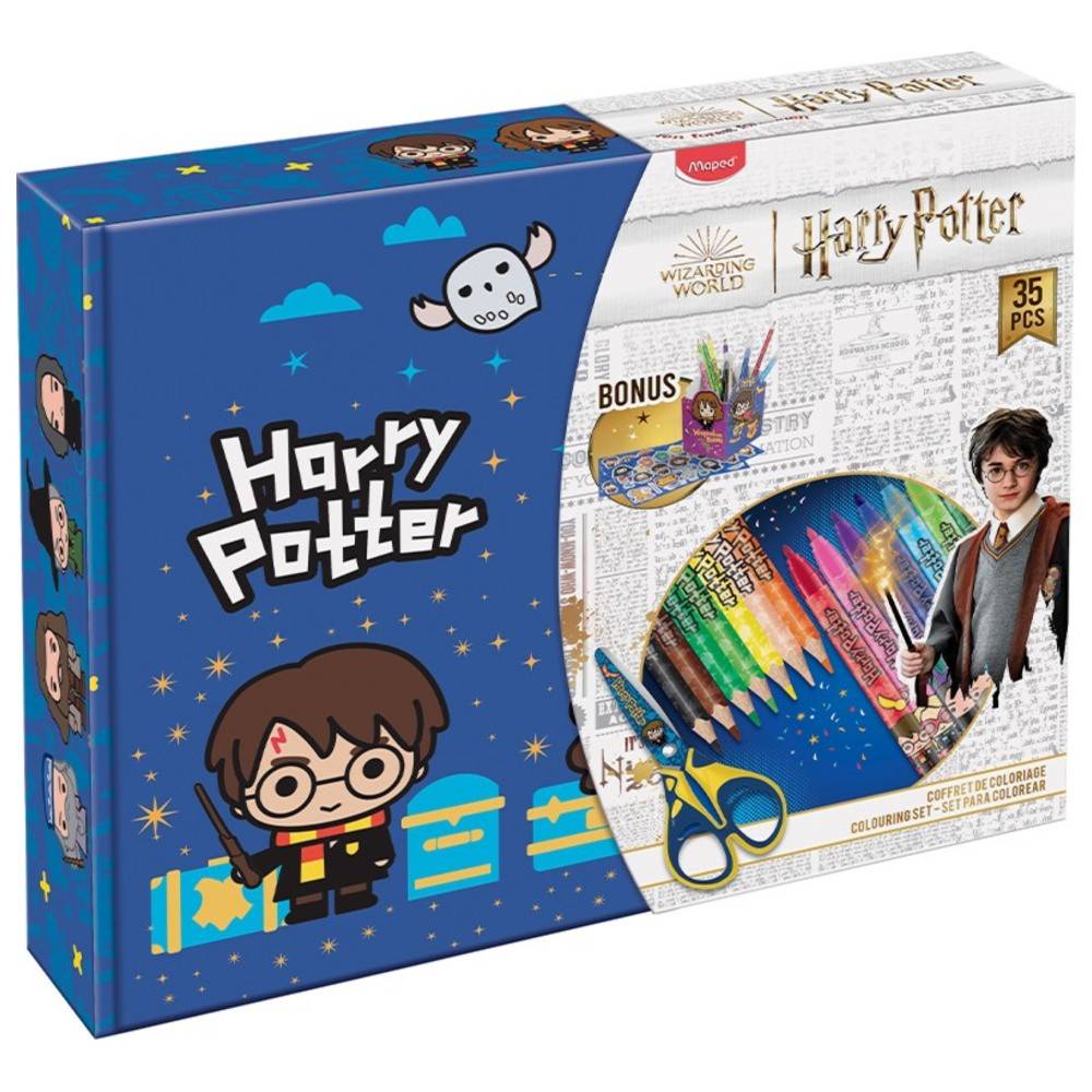 Maped - Harry Potter Wizarding World Coloring Kit - Multicolor - 35 Pc Set