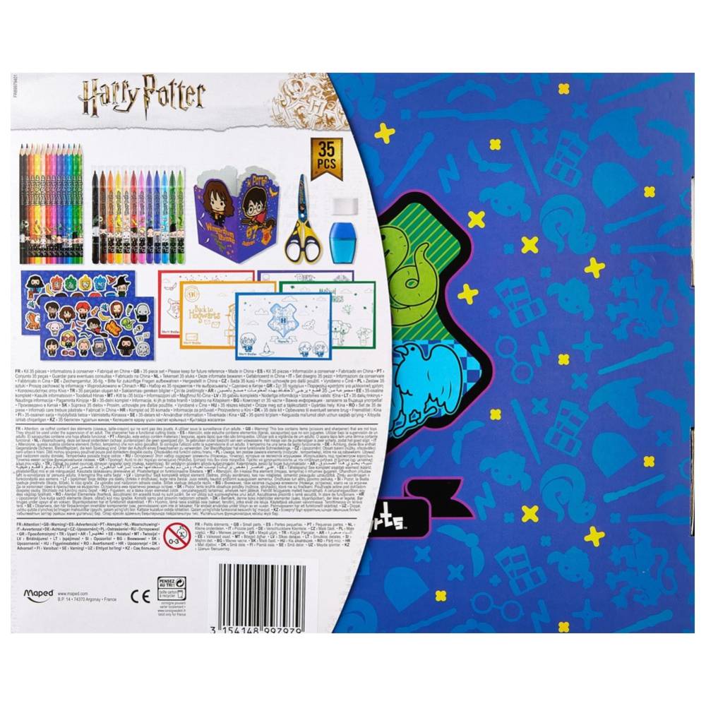 Maped - Harry Potter Wizarding World Coloring Kit - Multicolor - 35 Pc Set