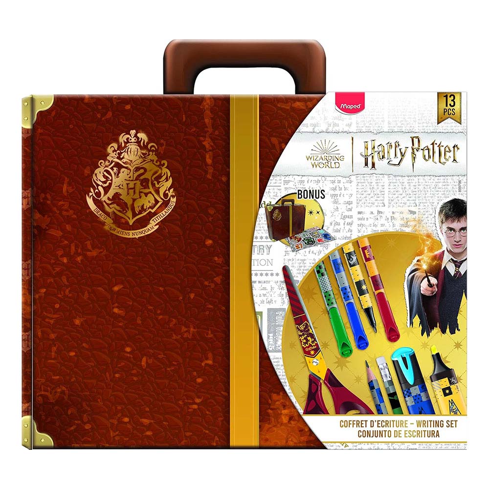 Maped - Harry Potter Wizarding World Writing Suitcase - Multicolor - 13 Pc Set