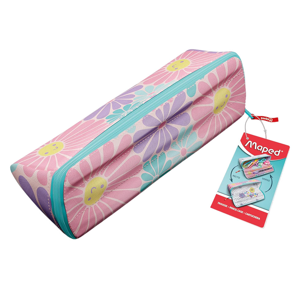 Maped - Reversible Pencil Case - Lovely Daisy - XXL