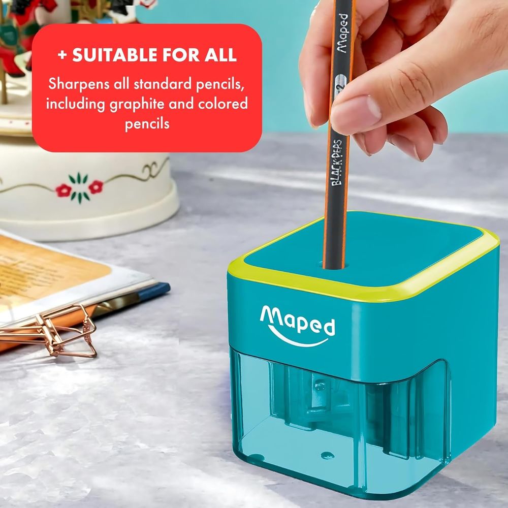 Maped - Battery Electric Pencil Sharpener - Blue