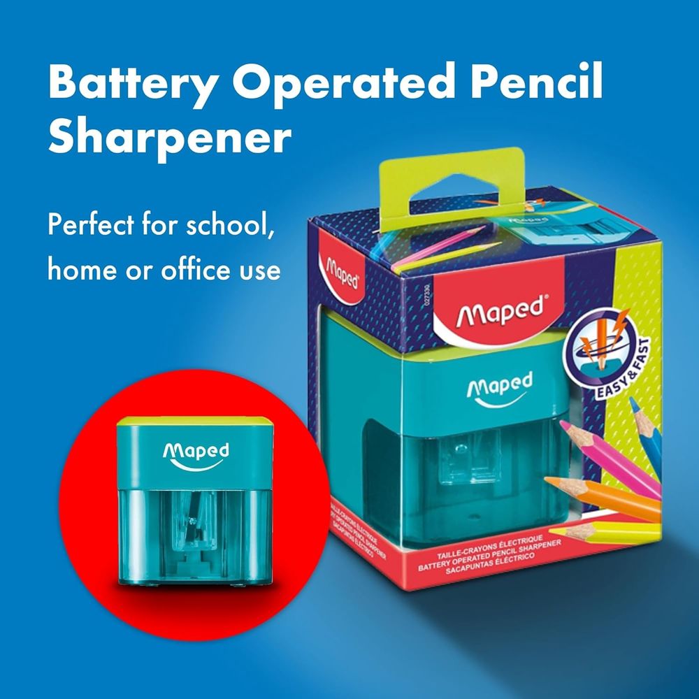 Maped - Battery Electric Pencil Sharpener - Blue