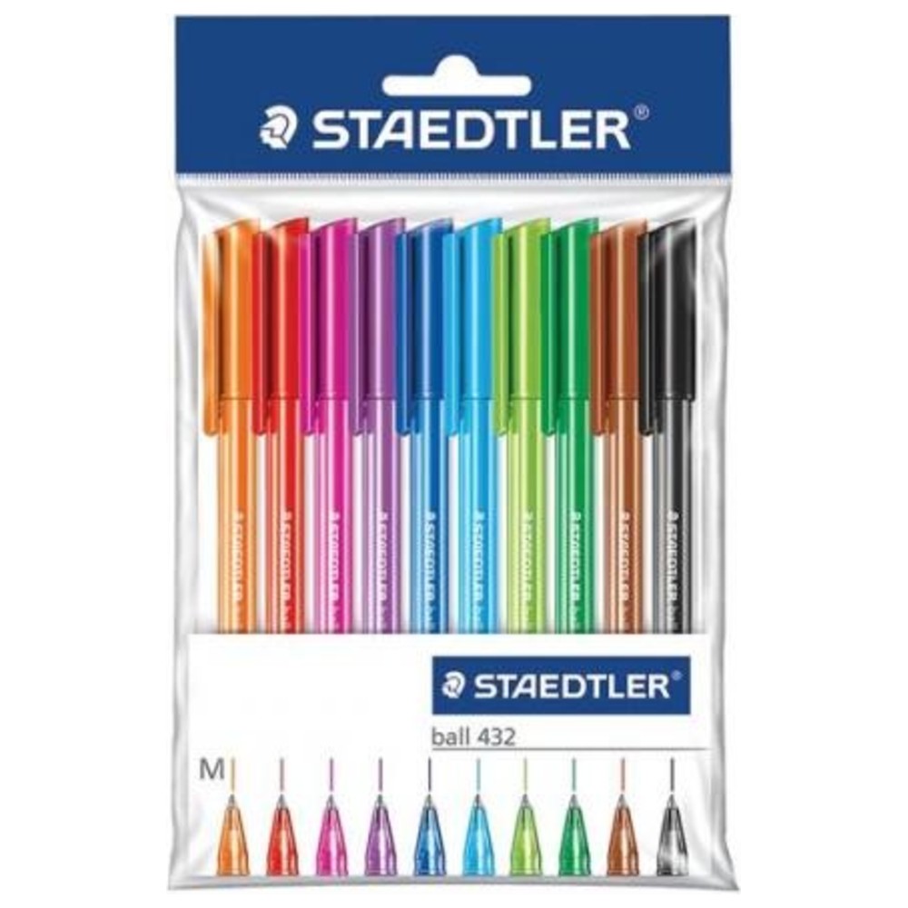 Staedtler - 432 Ballpoint Pen Set - 10 Pc Set