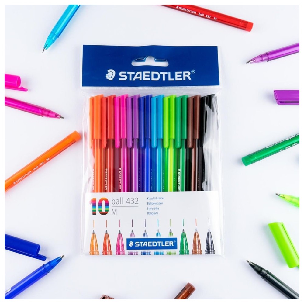 Staedtler - 432 Ballpoint Pen Set - 10 Pc Set