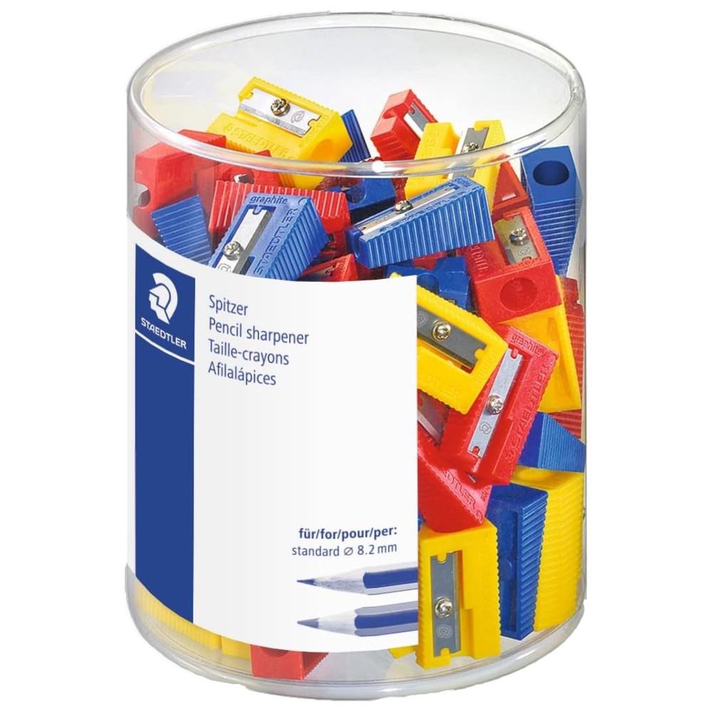 Staedtler - Single-Hole Plastic Sharpener Tub - 100 Pc Set