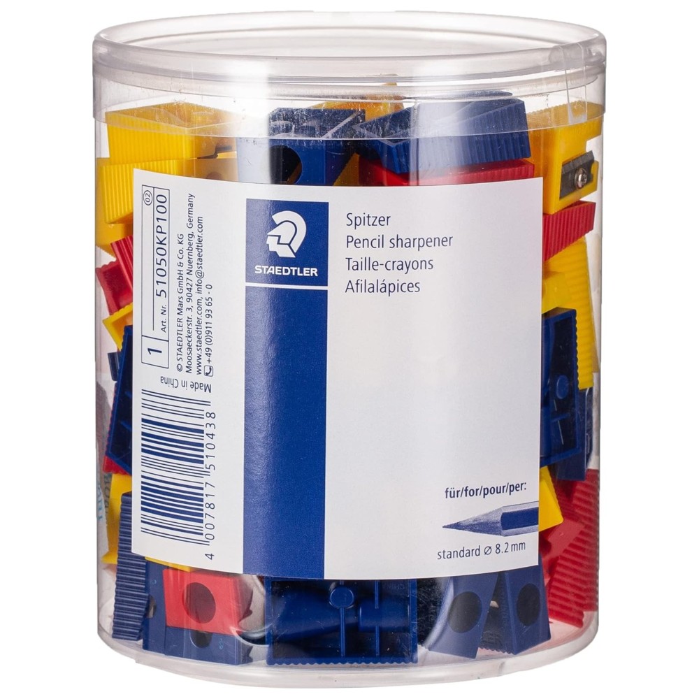Staedtler - Single-Hole Plastic Sharpener Tub - 100 Pc Set