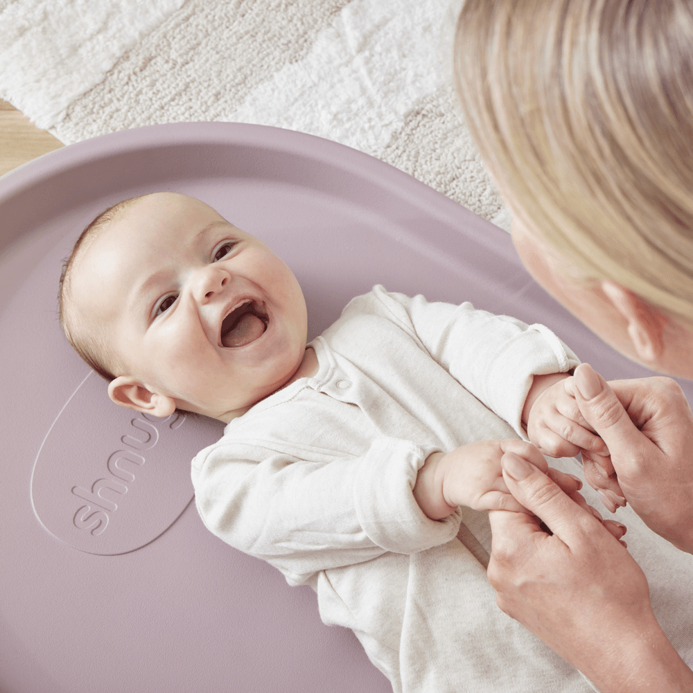 Shnuggle - Squishy Changing Mat + Nappy Bin - Blossom