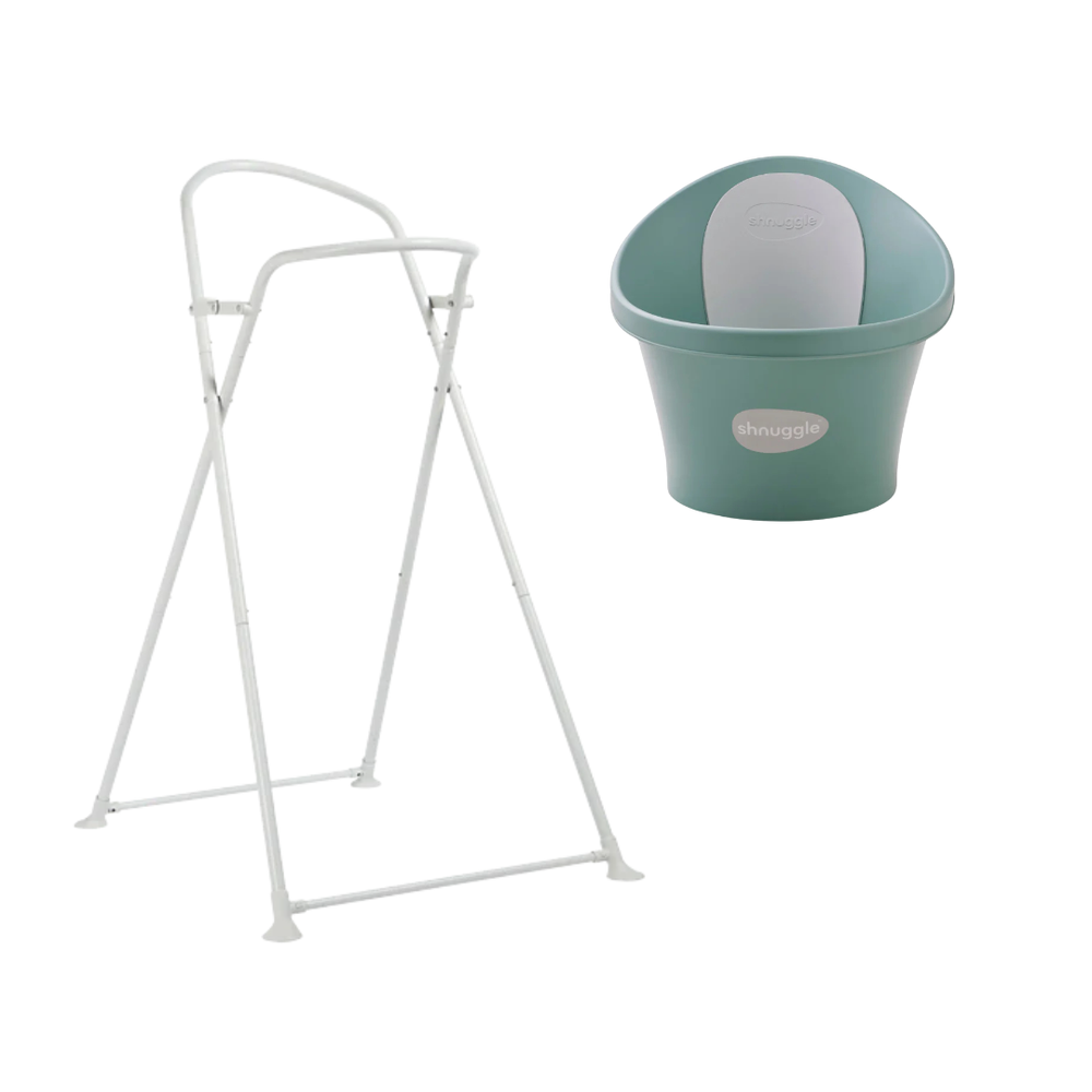 Shnuggle - Baby Bath & Stand Bundle - Euclayptus - 2pc Set