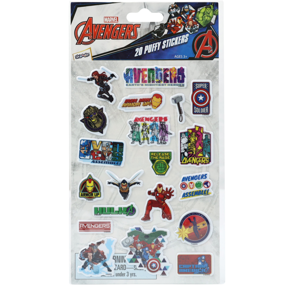Marvel - Avengers 3D Puffy Sticker Sets - 20pcs