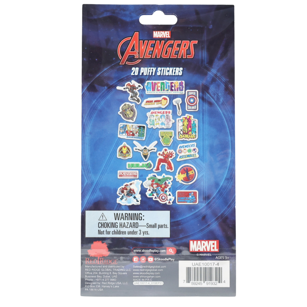 Marvel - Avengers 3D Puffy Sticker Sets - 20pcs
