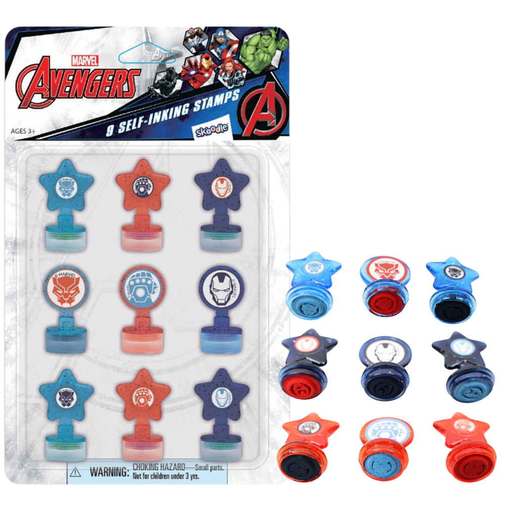 Marvel - Avengers Self Inking Stamps Kit - 9pcs