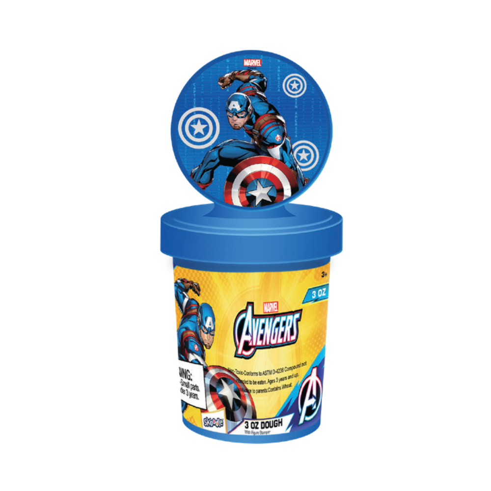 Marvel - Captain America Clay Dough with Figure Stamper - 85gm
