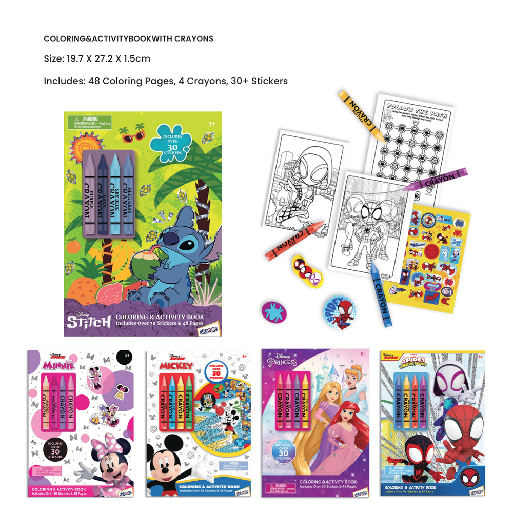 Disney - Mickey Coloring & Activity Book with Crayons