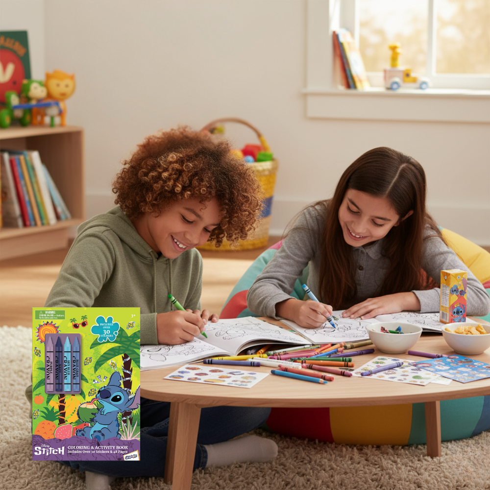Disney - Stitch Coloring & Activity Book & Crayons