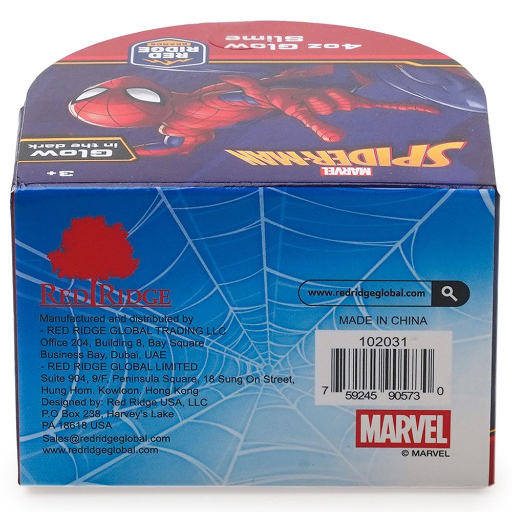 Slime Squad - Marvel Spider Man Glow Slime - Blue - 118 ml