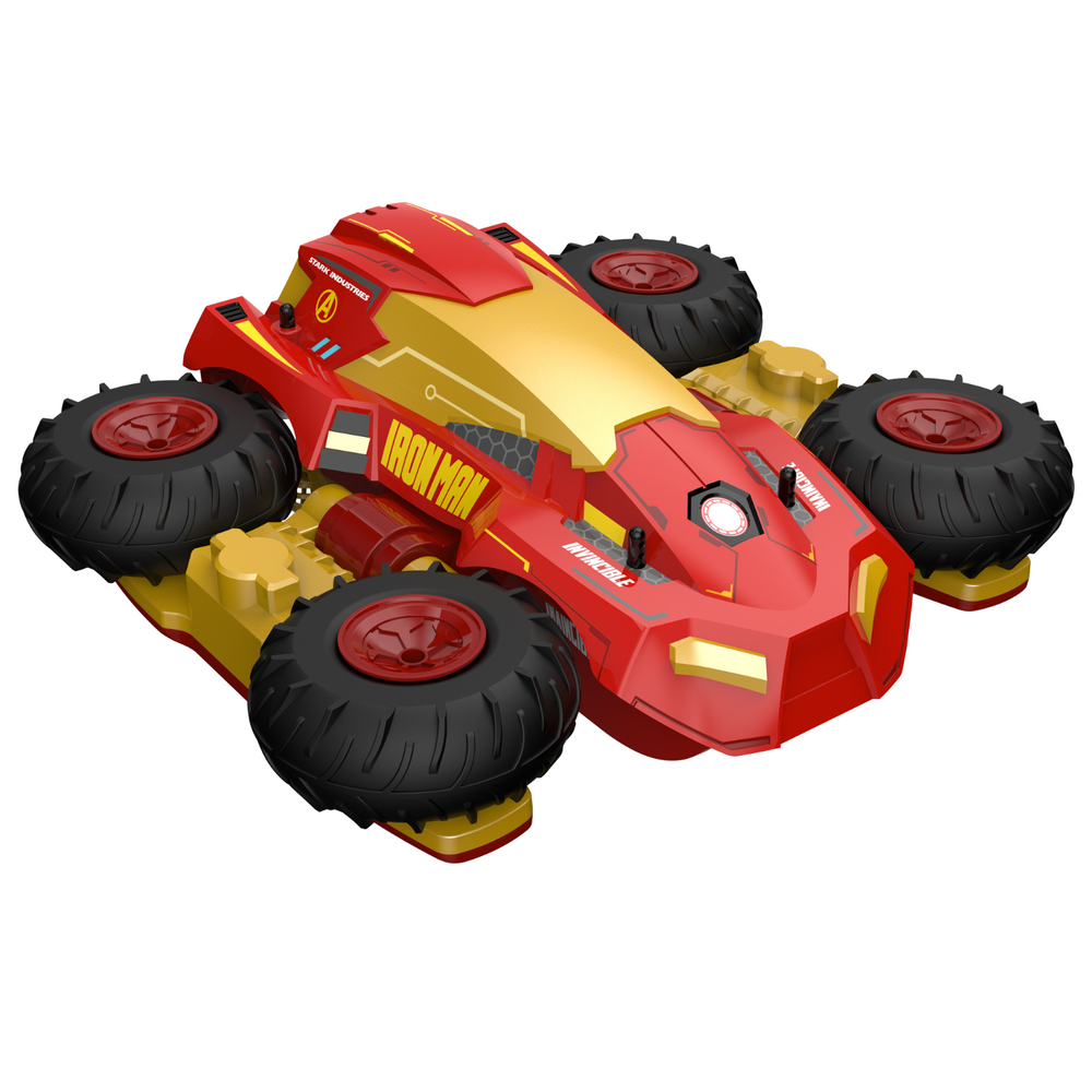 Marvel - Iron Man Dual Terrain Morph Gladiator RC Toy Car - Multicolor