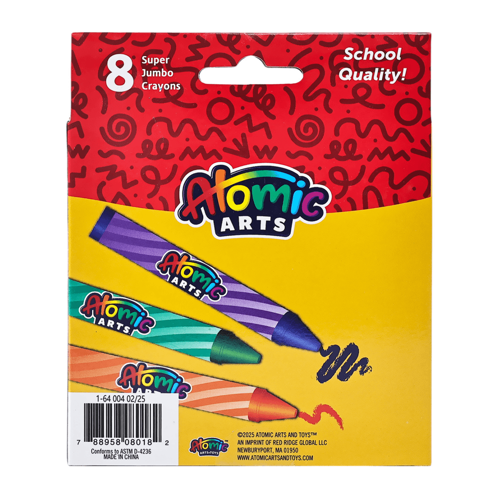 SKOODLE - Atomic Arts Jumbo Crayons - 8 Pcs