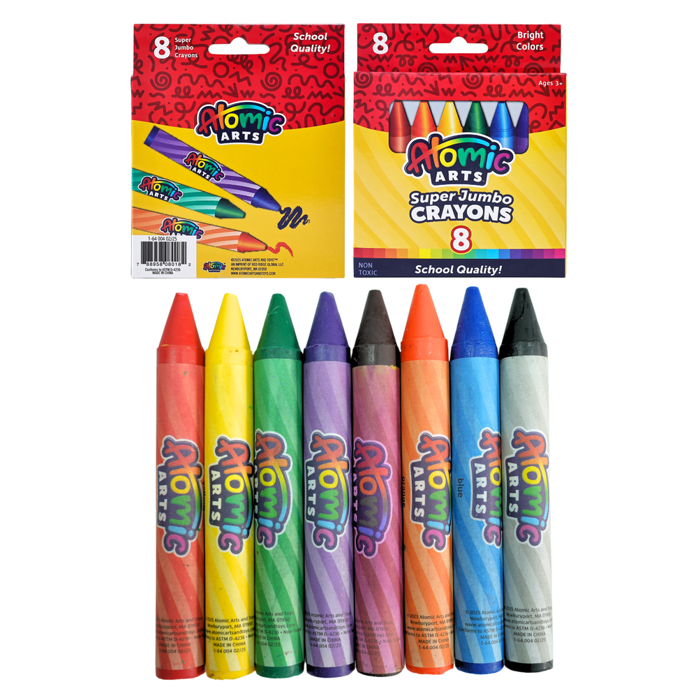 SKOODLE - Atomic Arts Jumbo Crayons - 8 Pcs