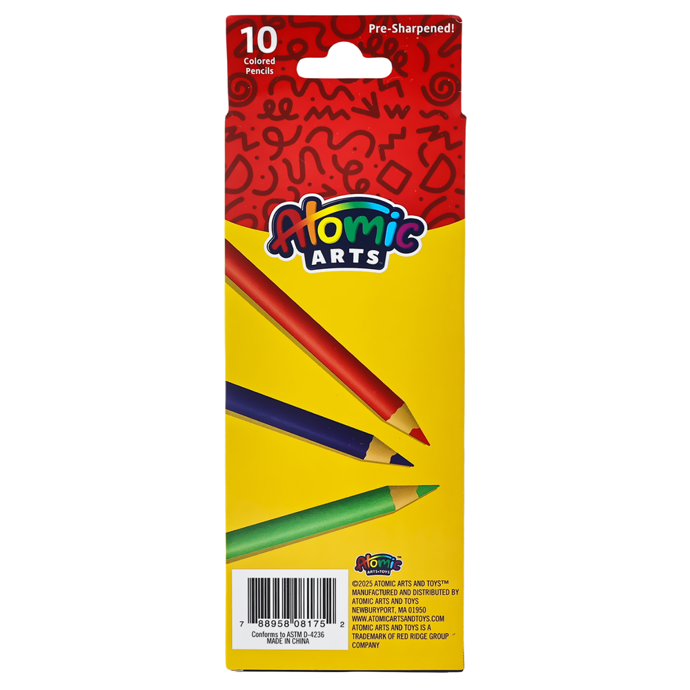 SKOODLE - Atomic Arts Colored Pencils - 10 Pcs
