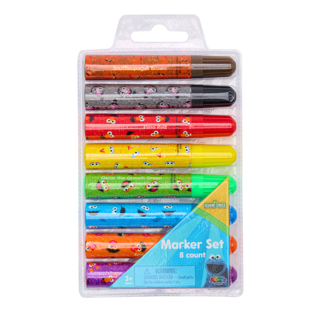 Sesame Street - Fine Tip Mini Markers Set - 8 Pcs