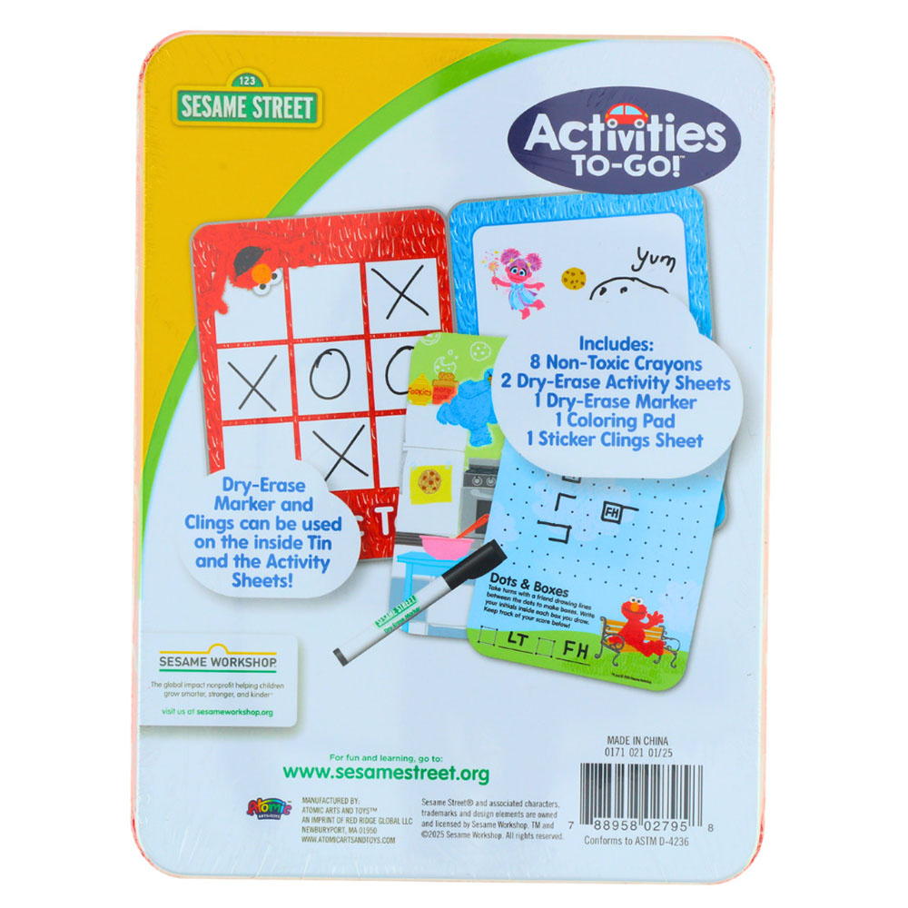Sesame Street - Activities To Go Travel Tin - 13 Pcs