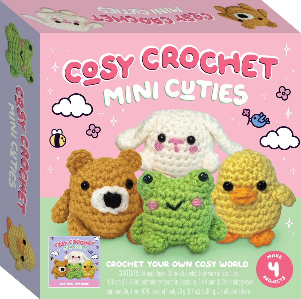 Hinkler - Cosy Crochet Your Own Mini Cuties Craft Kit - Multicolor