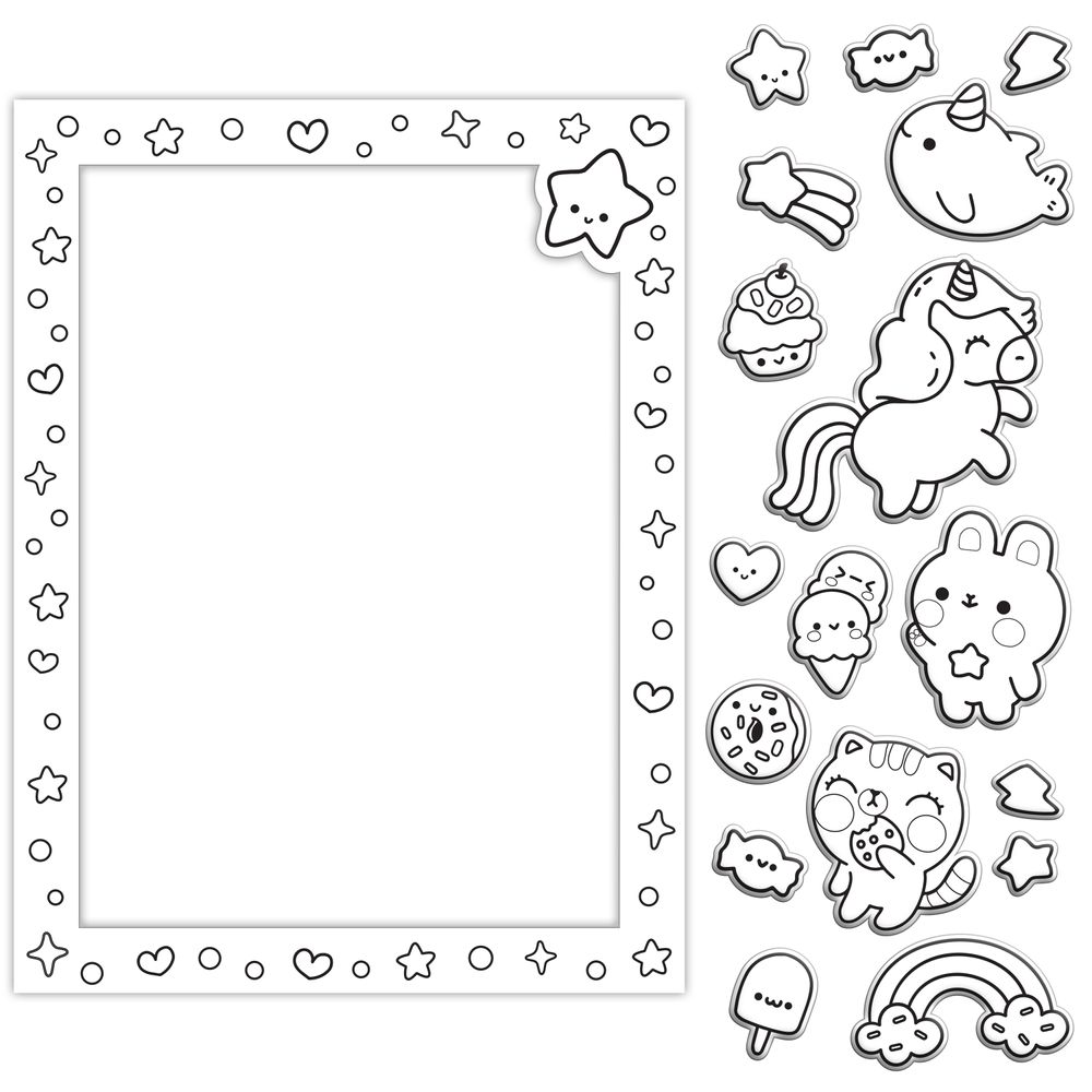 Hinkler - Kaleidoscope Colour-Me Magnets Colouring Book - Kawaii
