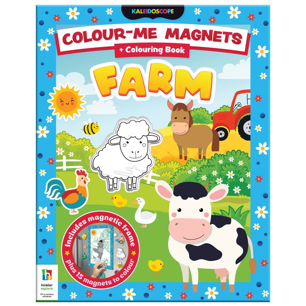 Hinkler - Kaleidoscope Colour-Me Magnets Colouring Book - Farm