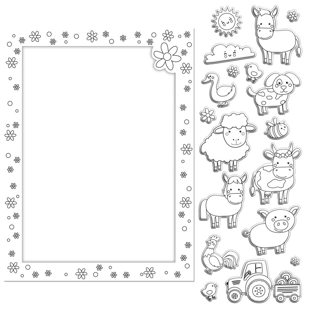 Hinkler - Kaleidoscope Colour-Me Magnets Colouring Book - Farm